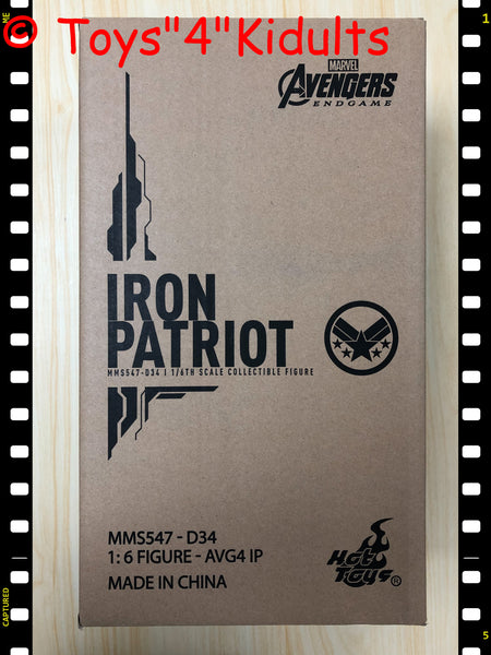 Hottoys Hot Toys 1/6 Scale MMS547D34 MMS 547 Avengers Endgame Iron Patriot Action Figure NEW