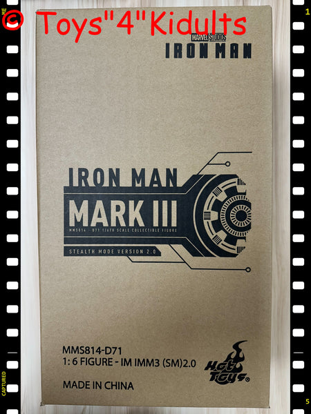 Hottoys Hot Toys 1/6 Scale MMS814D71 MMS814 MMS 814 Iron Man - Mark III 3 (Blue Stealth Version) 2.0 Action Figure NEW