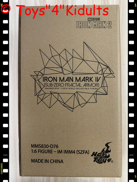 Hottoys Hot Toys 1/6 Scale MMS830D76 MMS830 MMS 830 Iron Man 2 - Iron Man Mark IV 4 (Sub-Zero Fractal Armor) Action Figure NEW