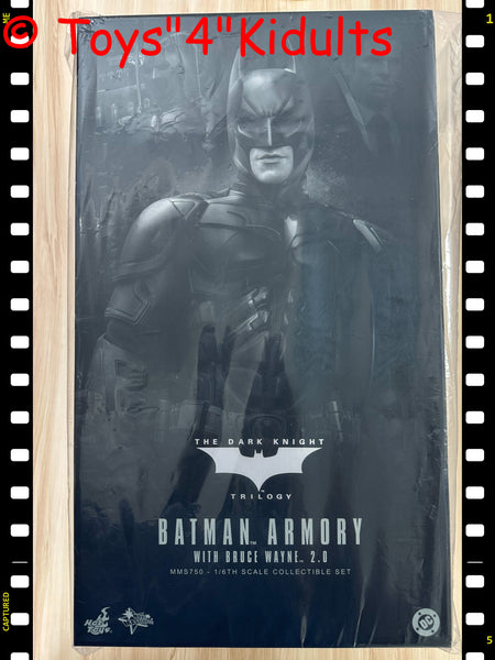 Hottoys Hot Toys 1/6 Scale MMS750 MMS 750 Batman The Dark Knight - Batman Armory with Bruce Wayne (2.0) Action Figure NEW