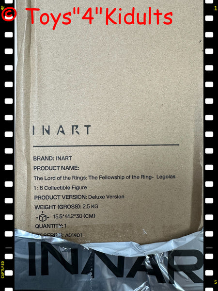 Queen Studios InArt 1/6 Scale A014D1 The Lord of the Rings: The Fellowship of the Ring - Legolas (Deluxe Version) Action Figure NEW