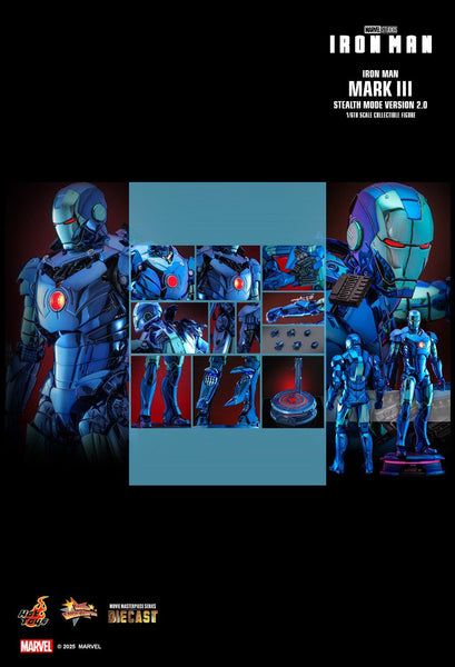 PRE-ORDER Hottoys Hot Toys 1/6 Scale MMS814D71 MMS814 MMS 814 Iron Man - Mark III 3 (Blue Stealth Version) 2.0 Action Figure NEW