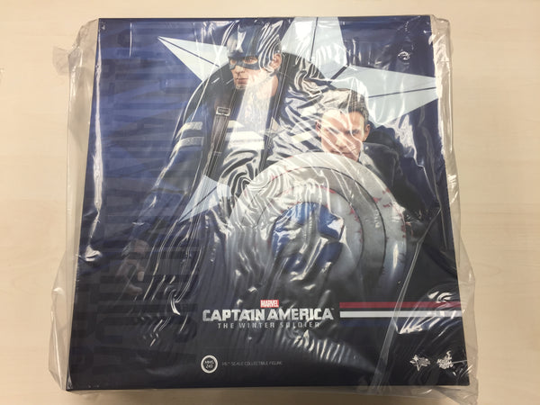 Hottoys Hot Toys 1/6 Scale MMS243 MMS 243 Captain America / The Winter Soldier 2 - Captain America (Stealth S.T.R.I.K.E. Suit Version) & Steve Rogers Set Figure NEW