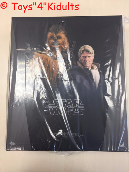 Hottoys Hot Toys 1/6 Scale MMS376 MMS 376 Star Wars Episode VII The Force Awakens - Han Solo & Chewbacca Set Action Figure NEW