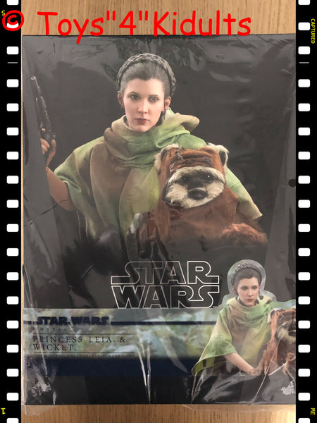 Hottoys Hot Toys 1/6 Scale MMS551 MMS 551 Star Wars Episode VI Return Of The Jedi - Princess Leia & Wicket Set Action Figure NEW