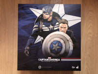 Hottoys Hot Toys 1/6 Scale MMS243 MMS 243 Captain America / The Winter Soldier 2 - Captain America (Stealth S.T.R.I.K.E. Suit Version) & Steve Rogers Set Figure USED