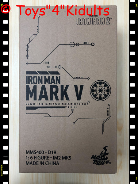 Hottoys Hot Toys 1/6 Scale MMS400D18 MMS 400 Iron Man 2 - Mark V 5 (Reissue Version) Action Figure NEW