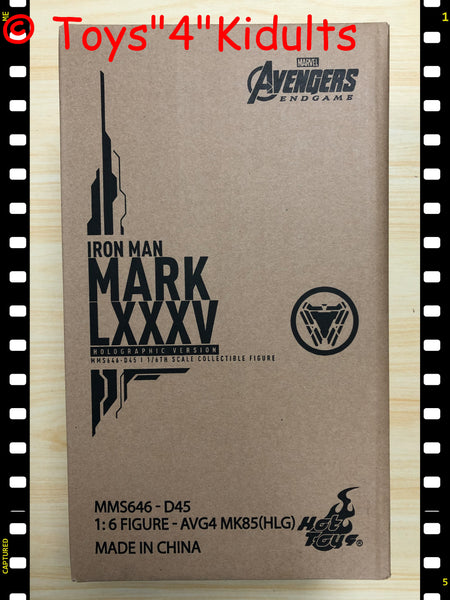 Hottoys Hot Toys 1/6 Scale MMS646D45 MMS646 MMS 646 Avengers 4 Endgame - Iron Man Mark LXXXV 85 (Holographic Version) Action Figure NEW