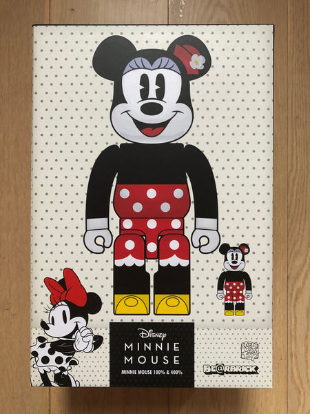 BearBrick BE@RBRICK Minnie Mouse 100% & 400% NEW